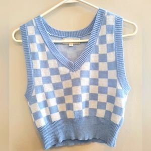 Plaid Crop Sweater